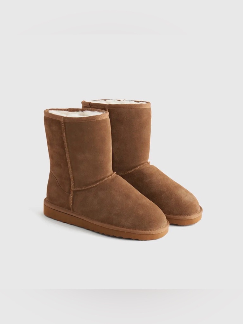 Quince Australian Shearling-Lined Mid-Calf Boots - Color: Pecan Brown
